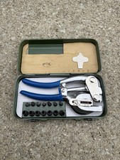 Hole Punch Set Puncher 16 Piece Kit SAE 3/32 - 9/32 w/ Metal Case Box P-1105