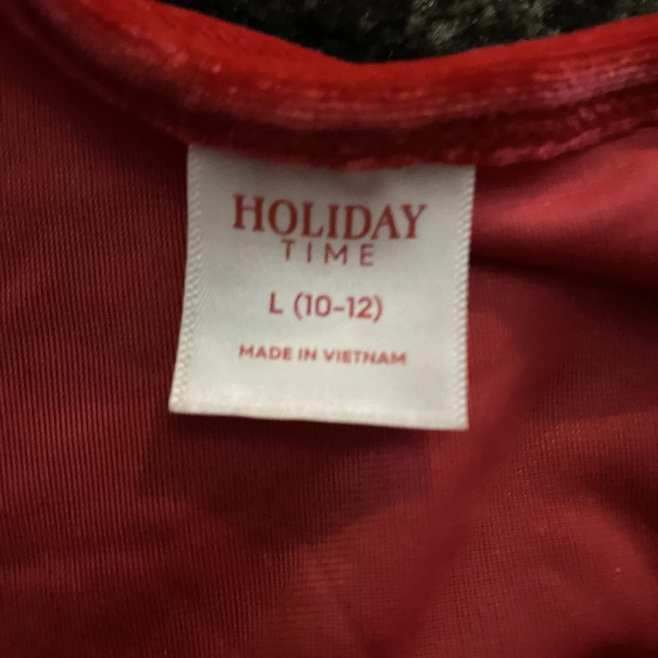 Holiday Time Girl 0-12 Red Velvet White Faux Fur Christmas Santa Dress Holiday - Image 2 of 4