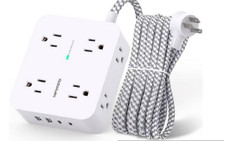 Surge Protector Power Strip - HANYCONY 8 Outlets 4 USB 2 USB C Charging Ports
