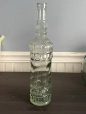 Vintage -style Clear decorative glass bottle