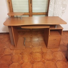 Homcom 920-011V01 Scrivania Porta PC in Legno 2 Cassetti con Porta Tastiera -...