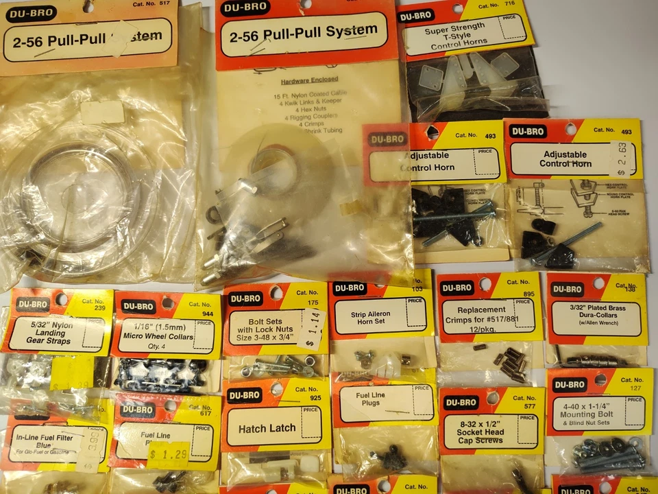 LOT 35Pkgs DuBro RC Airplane Parts DU-BRO Hardware Bundle  - Image 3 of 4