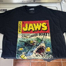Jaws You're Going To Need A Bigger Boat Graphic T-shirt Men Large Black Movie