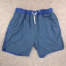 Fair Harbor Shorts Mens XXXL 3XL Blue 8" Nylon Swim Trunks Mesh Liner Beach