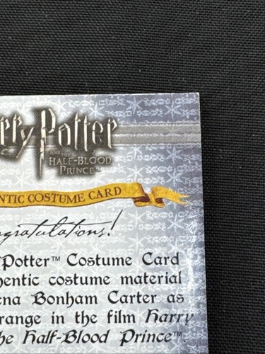 Harry Potter-Helena Bonham Carter-Bellatrix Lestrange-Screen Used-Costume Card - Picture 9 of 10