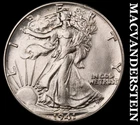1941 Silver Walking Liberty Half Dollar - Scarce  High Grade  Lustrous  #K2517