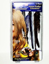 Snap On Feathers As Seen On TV Instant Feather Extension LECTRIC PURPLE CHESTNUT