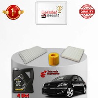 Kit Wartung 3 Filter Und ÖL FüR Toyota Auris 1.33 73KW 99CV Von 2010 Bis 2012