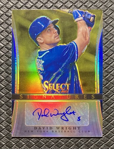 DAVID WRIGHT 2013 Panini Select Gold Prizm Auto /10 SSP New York Mets Legend - Picture 1 of 2
