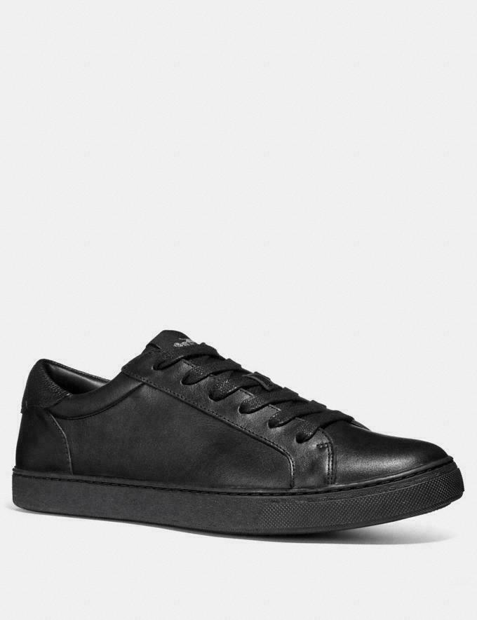 COACH Men's C126 Low-Top Lace Up Leather Sneakers BLACK COACH Men's C126 Low-Top Lace Up Leather Sneakers BLACK