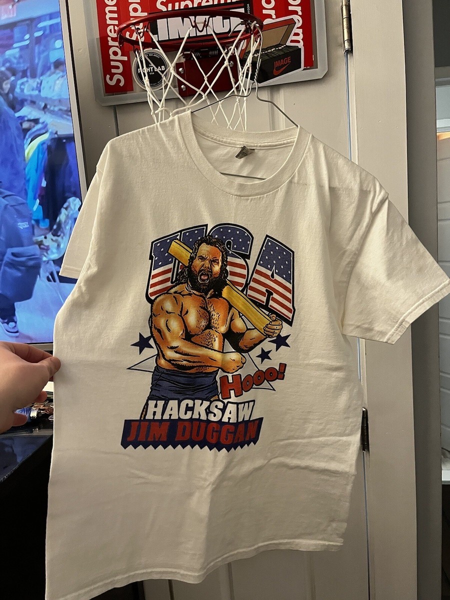 WWF WWE Hacksaw Jim Duggan Vintage T-Shirt Size Medium | eBay