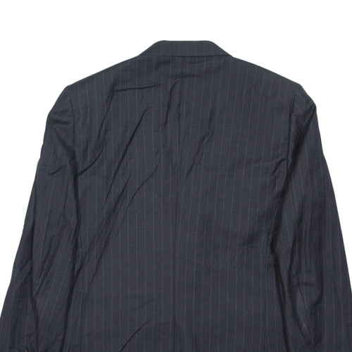 PRADA Milano Blazer Jacket Grey Wool Pinstripe Mens M - Picture 4 of 8