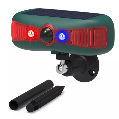 Sensor de movimiento solar exterior alarma de seguridad súper voz flash luz advertencia granja - Imagen 8 de 12