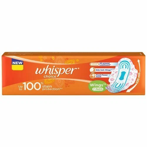 Whisper Choice Wings Sanitary Pads - 7 Pads — Quick Pantry