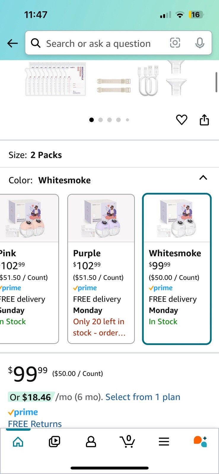 Nuliie Portable Electric Breast Pump Hands-Free Convenient-image