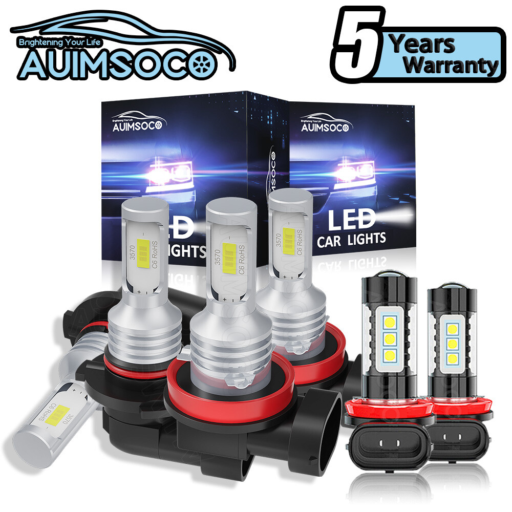 For Jeep Compass Utility 4-Door 2.4L 2014-2020 6Pcs LED Headlights & Fog Light