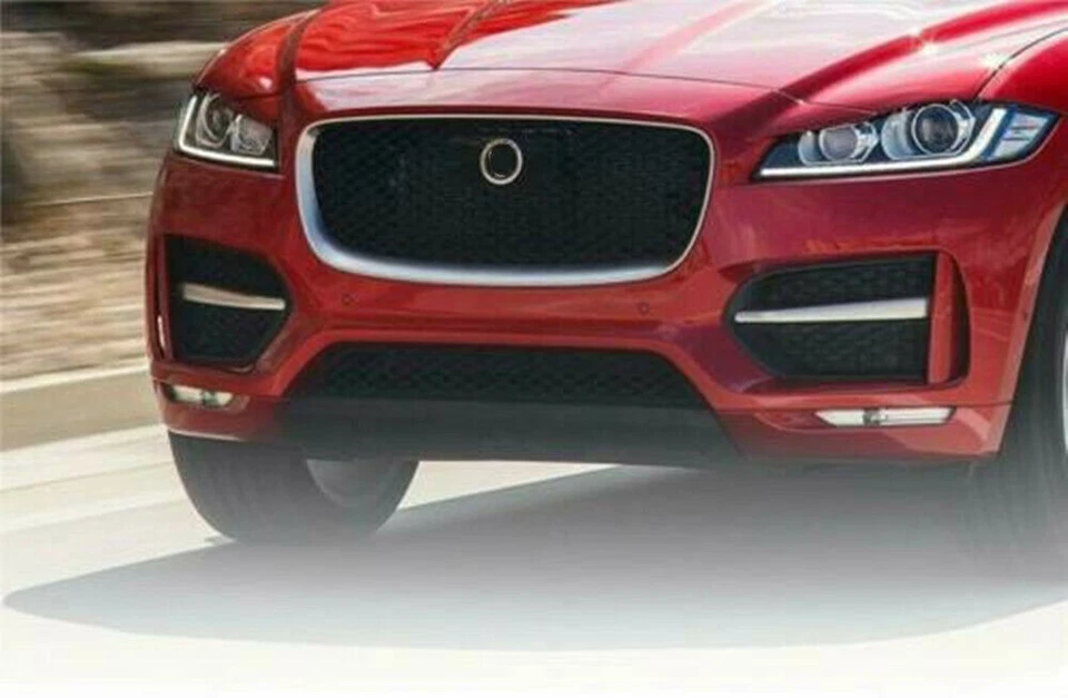 GLOSS BLACK CHROME SURROUND Front Grille Fits For Jaguar F-PACE F pace 2016-2024 - Image 3 of 3
