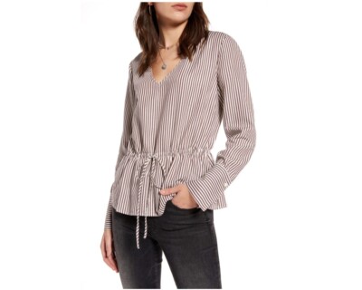 Treasure & Bond Women's Blouse Adjustable Waist
