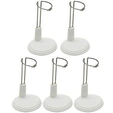 POFET Supporto per Bambola Regolabile Bianco da 5 Pezzi per Supporto per Display