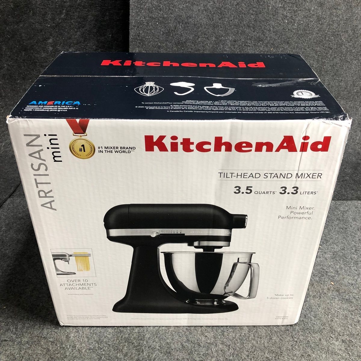 KITCHENAID KSM3316XBM Artisan Mini 3.5 Quart TiltHead Stand Mixer