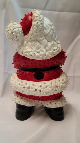 Vintage Ceramic Light Up Winking Santa Claus Figurine 15" Plug-in w Peg Lights - Picture 10 of 18