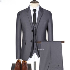 Men Business Suits 3 Pieces/Sets BlazersJackets Vest Pants Formal Costume New
