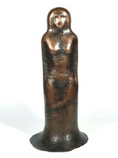 Ekspresyjna miedziana FIGURKA ° Figurka kobiety ° Król Unikat ° Ręcznie robiona