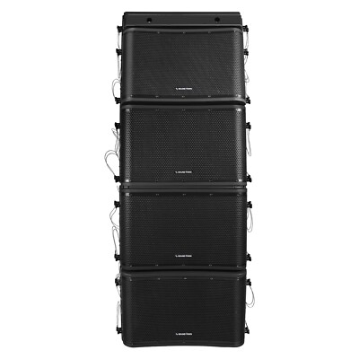 Sound Town 4x 12'' Passive 800W Line Array Speakers Set + Fly Frame ZETHUS-112BX4