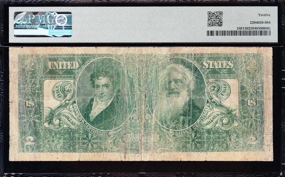 *RARE* 1896 $2 EDUCATIONAL Silver Certificate! PMG 12! FREE SHIPPING! 12825536 - Image 3 of 3
