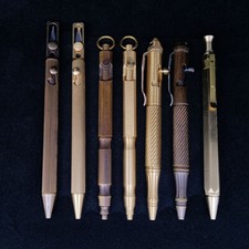 Solid Brass Bolt Action Ball Point Quality Pen Copper Art Craft Pocket EDC Gift2