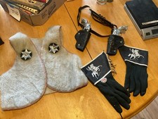 Vintage CHILD'S VEST COWBOY OUTFIT SET DRESS UP PLAY Holster Gloves