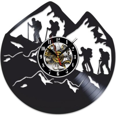Climbing Vinyl Wall Clock - Retro Decor - Unique Home Accent - Perfect Gift