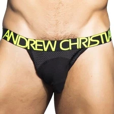 Andrew Christian Almost Naked Black Reaction Jock Size XS (Ships Same Day)