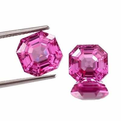 10x10 MM - AAA Fein Natürlich Ceylon Rosa Saphir Lose Asscher Schnitt Edelstein