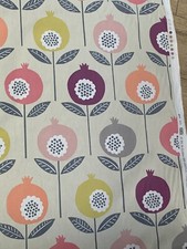 SCION /HARLEQUIN CURTAIN CUSHION FABRIC  Pepino 3.9 Mtrs BILBERRY/RHUBARB/INDIGO