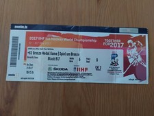 Used Ticket IIHF Ice Hockey World Championship 2017 #63 Russia vs Finland 3rd