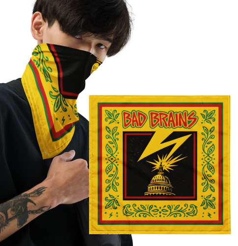 Bad Brains Black Flag hardcore punk rock gift pop art scarf bandana