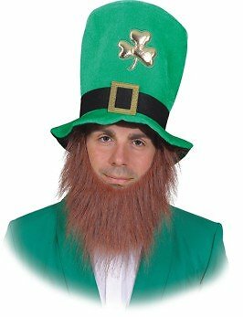 St. Patricks Day Hut mit angenähtem Bart Faschingshut Irland