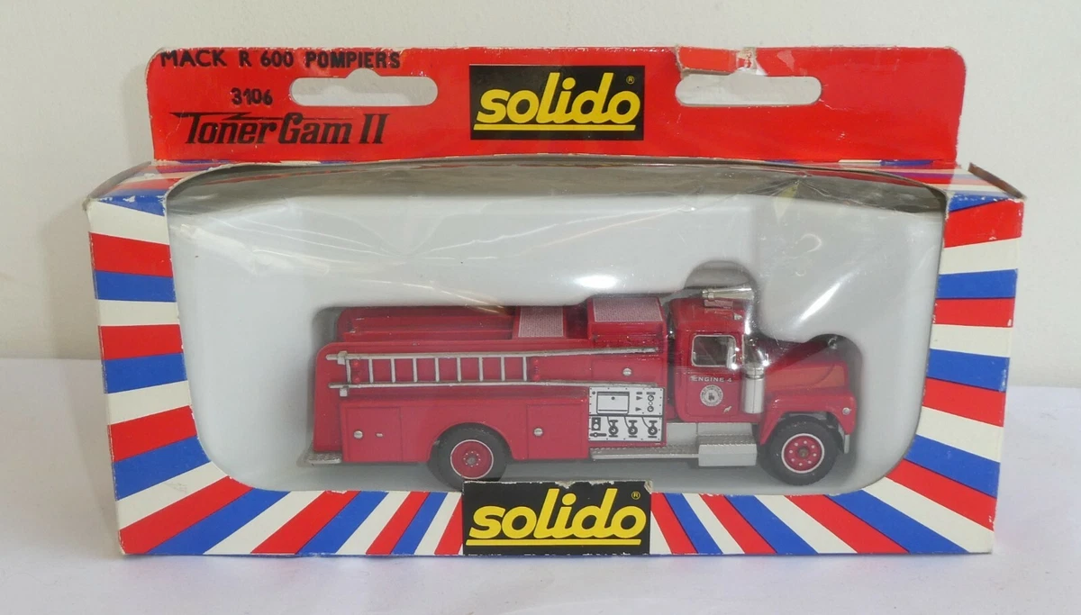 Camion pompier miniature / Saviem SG4 (Solido - Toner Gam numéroté n