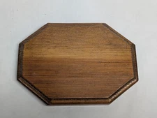 Vintage Unbranded 8 Sided Octagonal Wood Display Pedestal Wooden Stand 6" x 4.5"