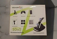 Gamefitz Dual Charging Dock 10 In 1 Accessories Pack W/ Recharg Battery Gf9-001