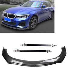 4Pcs Front Bumper Lip/ Splitter Spoiler Carbon Fiber For BMW