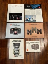 Lot of 6 Vintage 80s 90s Leitz Leica R4 R-System Camera Photography Brochures