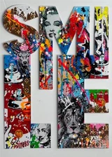 Yuvi Smile Sculpture Limited 1 Metal  Graffiti, Decor, Wall Sculpture Art