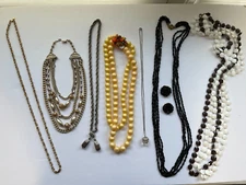 Vintage LOT of 7 Necklaces--Variety of Styles and Brands