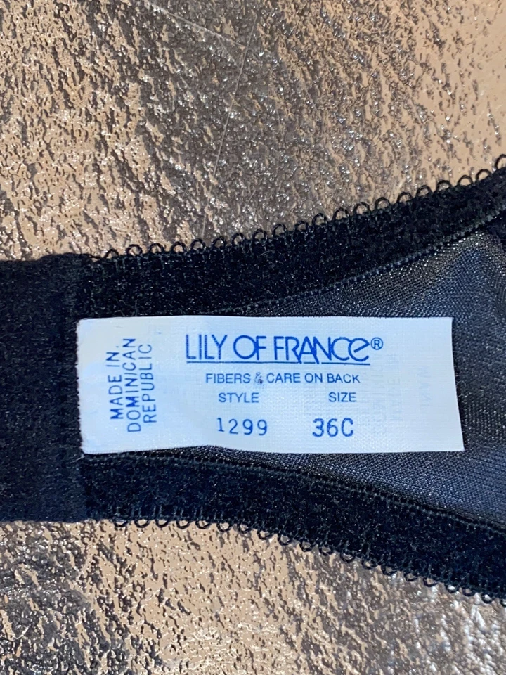 Sujetador con aros Lily Of France vintage plateado metálico 36 C Foto 4 de 4