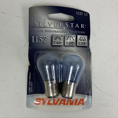 Sylvania Silverstar 1157 ST - Two Bulbs DRL Daytime Light Replacement Stock