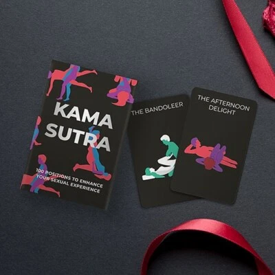 GIFT REPUBLIC Kama Sutra Playing Cards 100 Positions Risque Gift For Couples Valentine's Day