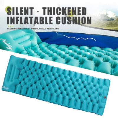 Portable Self-Inflating Cushion Inflatable Camping Sleeping Pad Blue Cushion