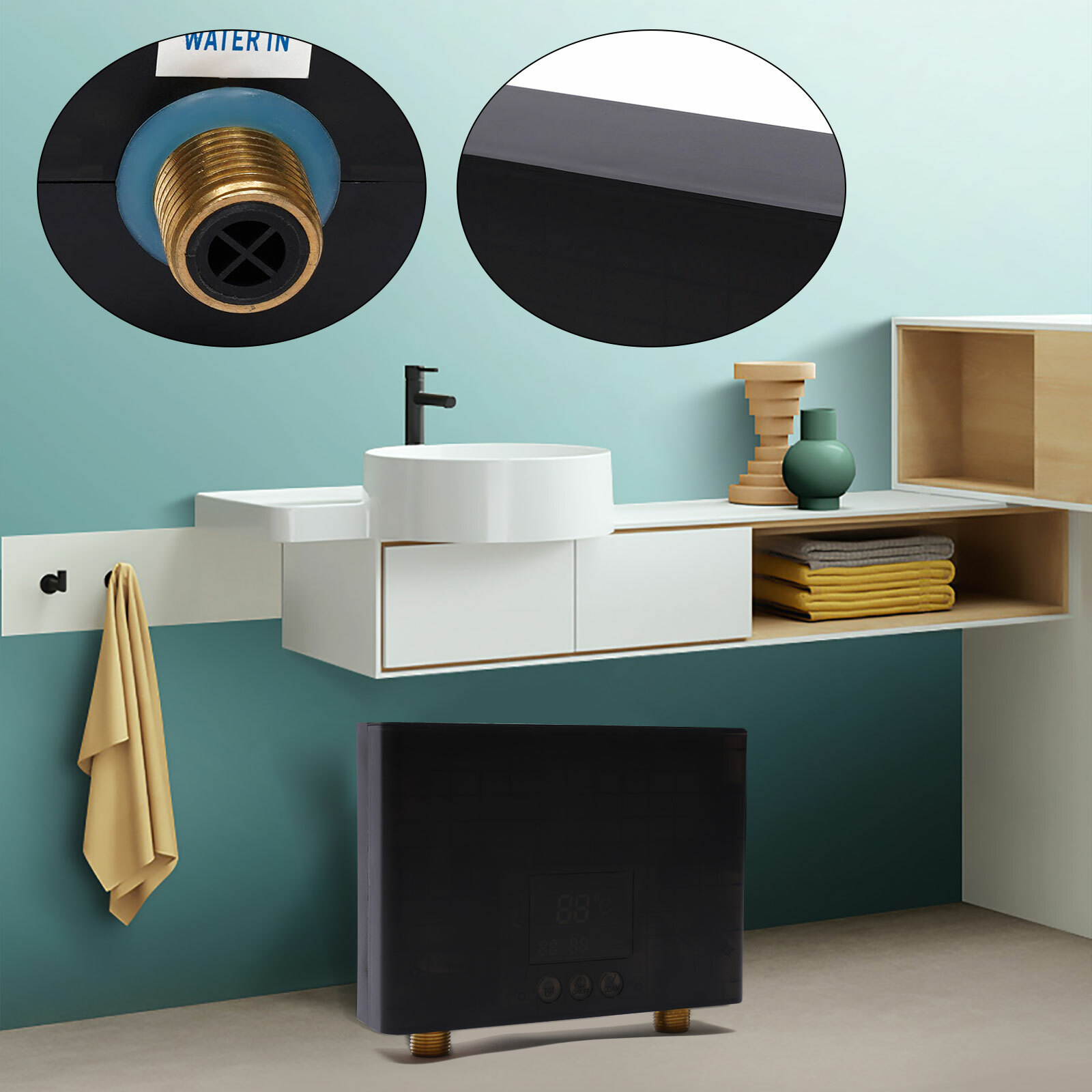 Electric Tankless Home Hot Water Heater Whole House Instant 